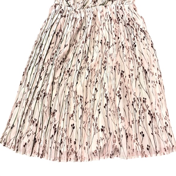 Vince Camuto One Shoulder Mint Green Floral Pleat Drape Grecian Dress $138 NWT - Picture 5 of 8